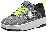 Heelys Unisex Kinder Pop Strive Sneaker, Anthrazit, Schwarz,...